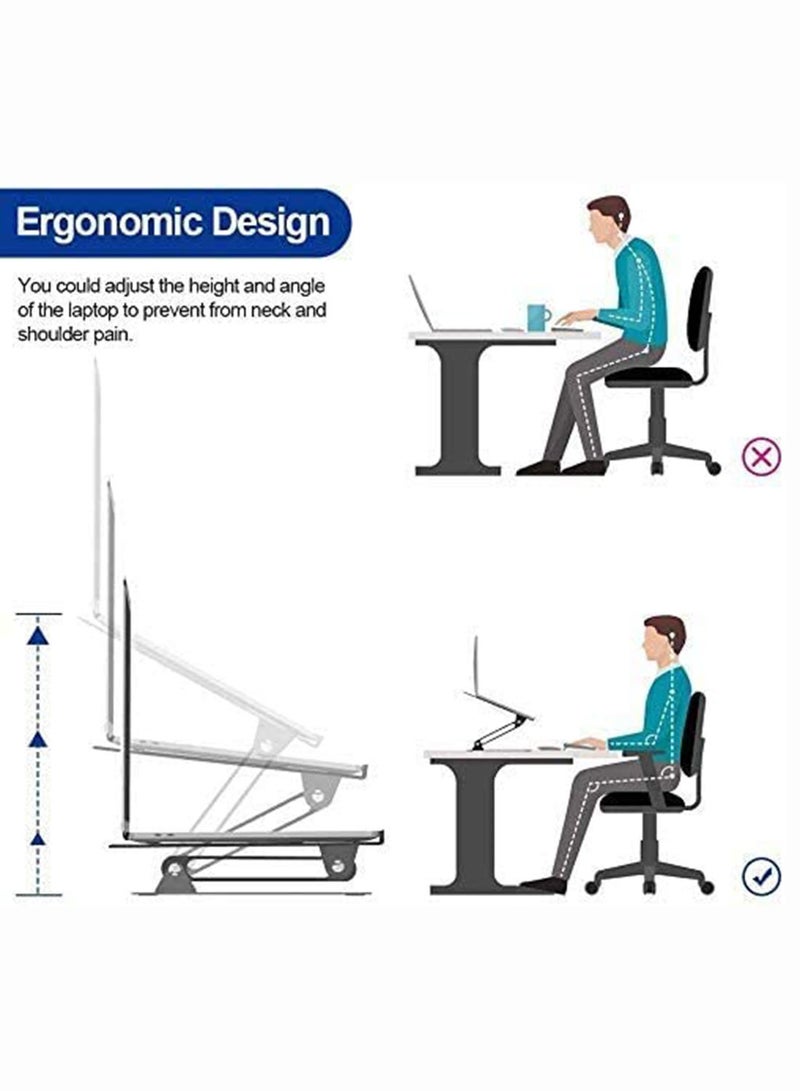 SMILEE Foldable Aluminum Laptop Stand Black  - Image 5
