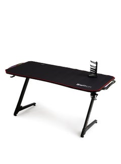 Large Z Shape Gaming Desk 160Cm With Free Mouse Pad, Cup Holders, Headset Hook, Cable Management,Gamepad Holder