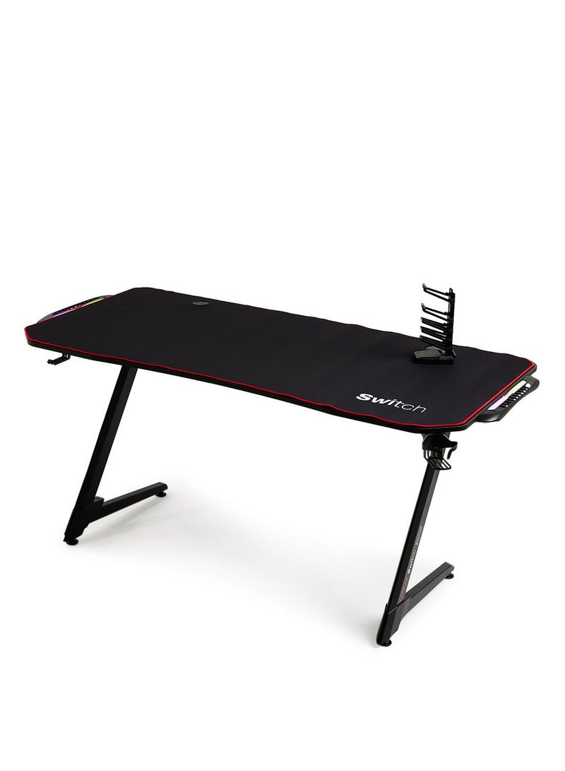 Switch - Large Z Shape Gaming Desk 160Cm With Free Mouse Pad, Cup Holders, Headset Hook, Cable Management,Gamepad Holder - Image 1