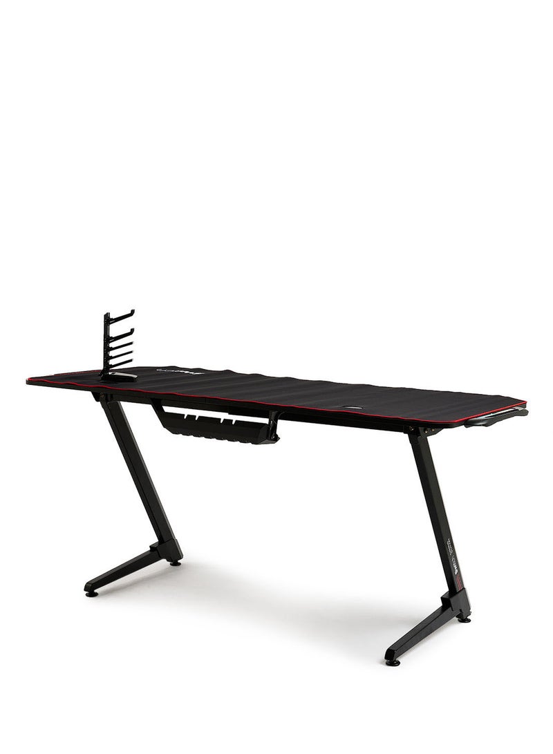 Switch - Large Z Shape Gaming Desk 160Cm With Free Mouse Pad, Cup Holders, Headset Hook, Cable Management,Gamepad Holder - Image 1