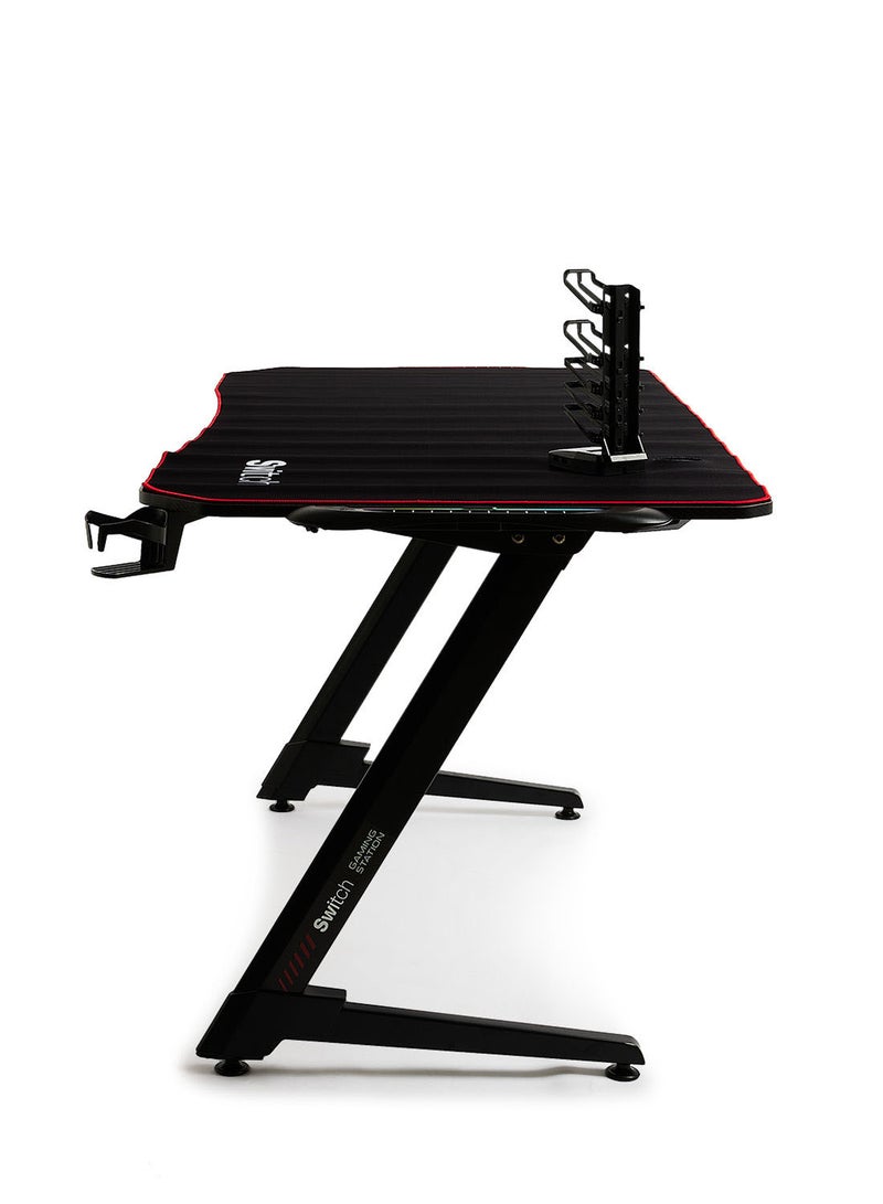Switch - Large Z Shape Gaming Desk 160Cm With Free Mouse Pad, Cup Holders, Headset Hook, Cable Management,Gamepad Holder - Image 1