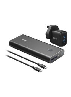 PowerCore Plus Powerbank With Powerport III Mini Wall Charger Adapter Black