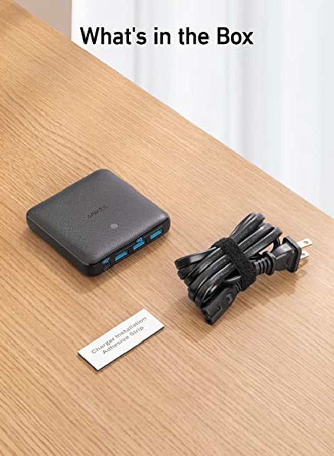 Anker - 63W Powerport Atom III 4-Port Charger Black - Image 1