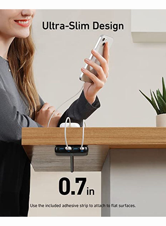 Anker - 63W Powerport Atom III 4-Port Charger Black - Image 1