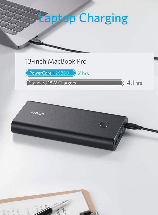 Anker - PowerCore Plus Powerbank With Powerport III Mini Wall Charger Adapter Black - Image 1