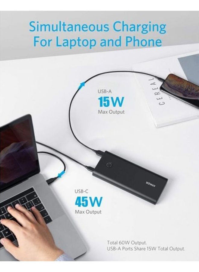 Anker - PowerCore Plus Powerbank With Powerport III Mini Wall Charger Adapter Black - Image 1