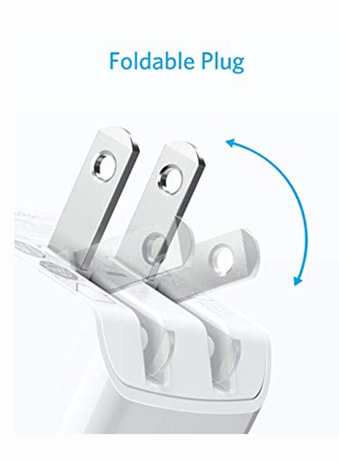 Anker - USB Plug,  PowerPort mini Dual Port USB Charger, Compact Wall Charger Cube, For iPhone 16/15/14/13/12/11 Pro Max, Galaxy S25/S24/S23/S22/Note20, HTC, LG, and More White White - Image 1