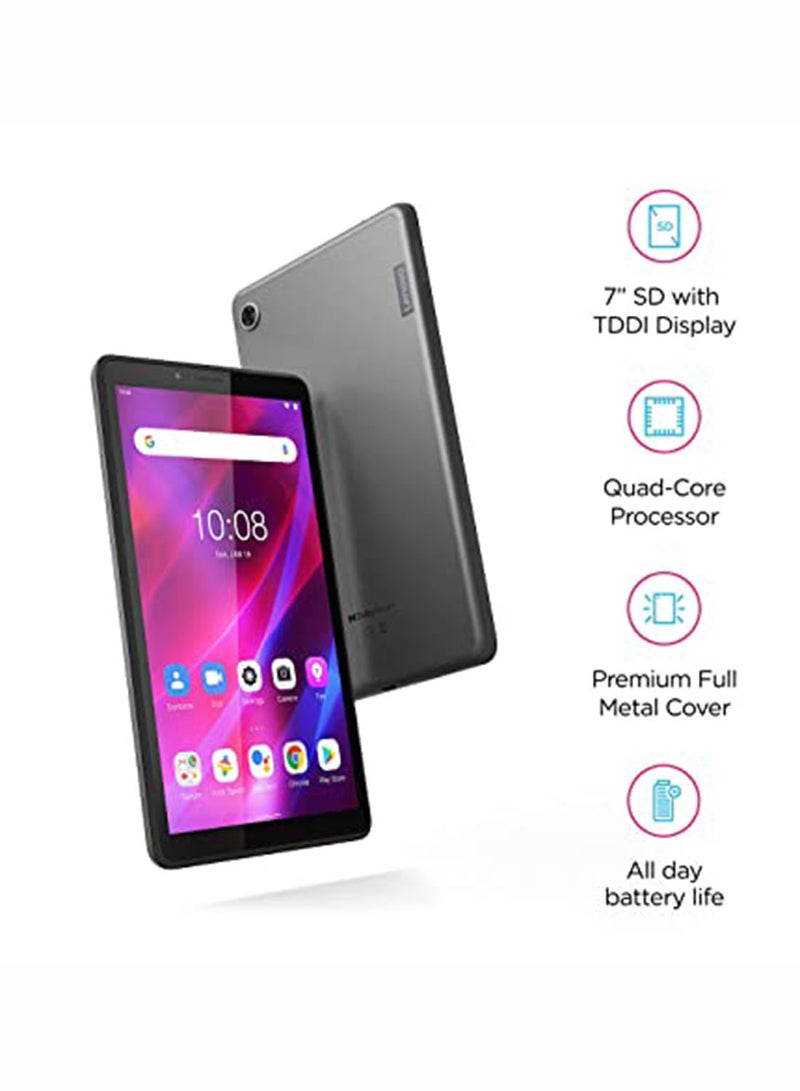 Lenovo - Tab M7 (Gen3) 7-Inch Tablet, 32GB, 2GB RAM, 4G LTE, Iron Grey - Image 1