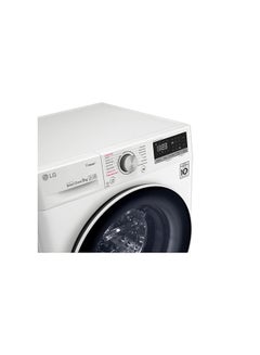 LG Front Load Washer AI DD  Steam ThinQ Platinum 9 kg F4R5VYG0W White  - Image 4