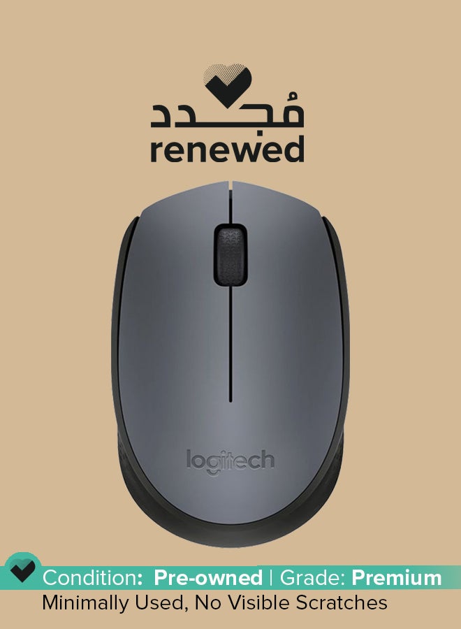 لوجيتيك Renewed- M170 Wireless Mouse For PC And Laptop Grey/Black - Image 1