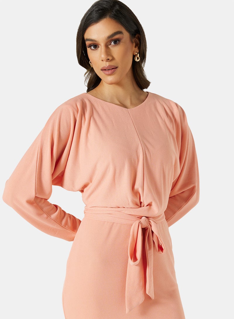 SIVVI for HANIYA Belted Waist Dress Pink  - Image 3