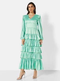 Ruffle Detailed Dress Mint