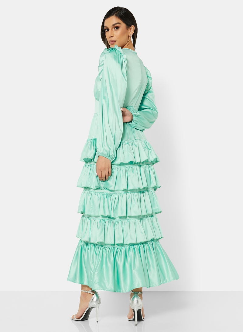 SIVVI for HANIYA - Ruffle Detailed Dress Mint - Image 1