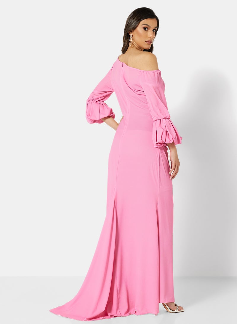 SIVVI for HANIYA One Shoulder Dress Pink - Image 1