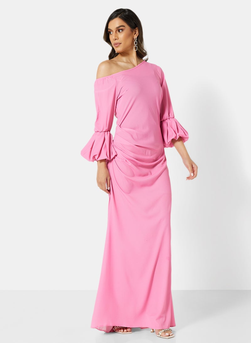 SIVVI for HANIYA One Shoulder Dress Pink - Image 2