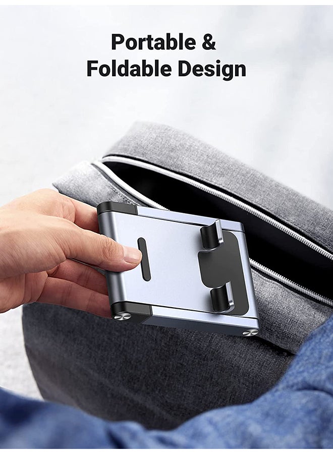 Ugreen - Phone Stand, Premium Metal Phone Holder For Desk, Height Adjustable Mobile Stand Foldable Phone Holder Compatible With iPhone 16/15 Series, Samsung Galaxy S24 S23, Xiaomi, HONOR, Tablet/iPad Grey - Image 1