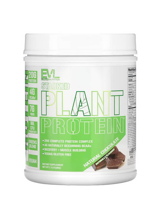 EVLUTION NUTRITION Stacked Plant Protein Dietary Supplement - Natural Chocolate 