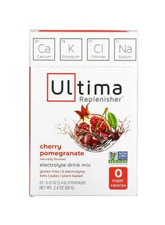 Ultima Replenisher Electrolyte Cherry Pomegranate Powder - 20 Packets  - Image 1