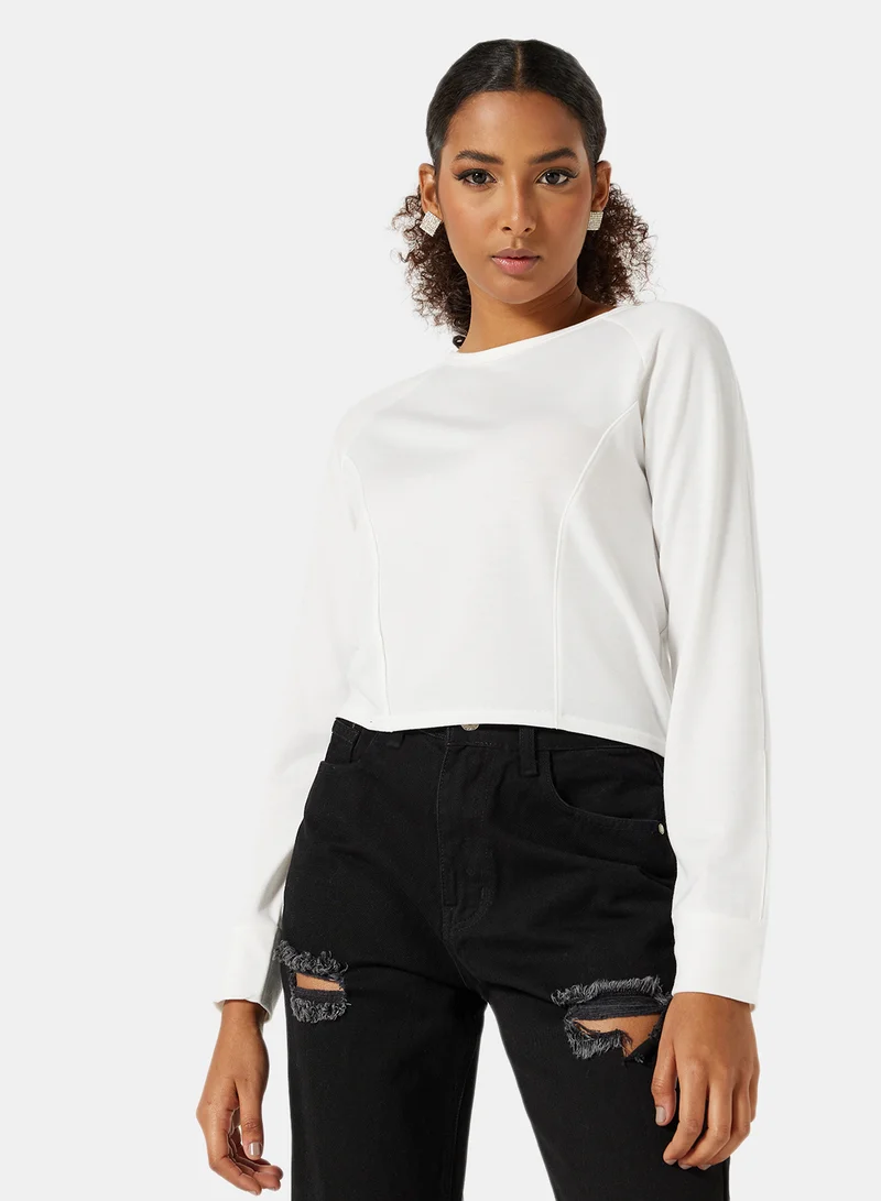 FEMME LUXE Long Sleeve T-Shirt White