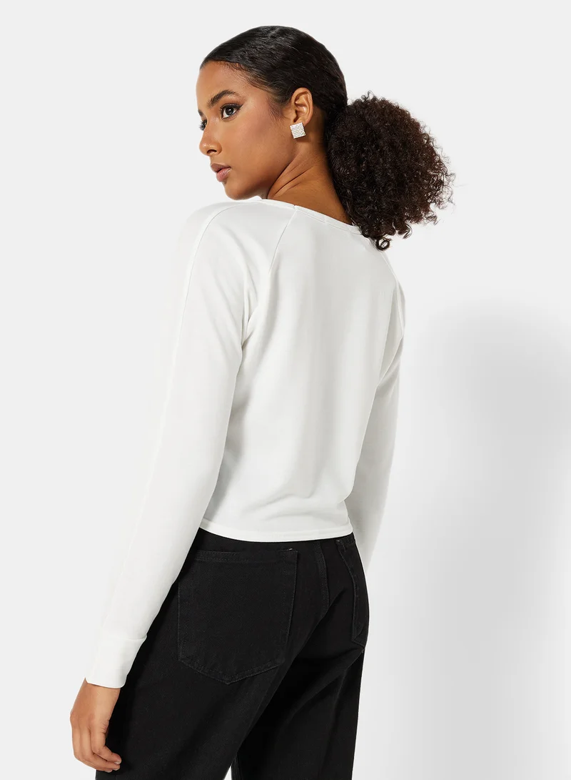 FEMME LUXE Long Sleeve T-Shirt White