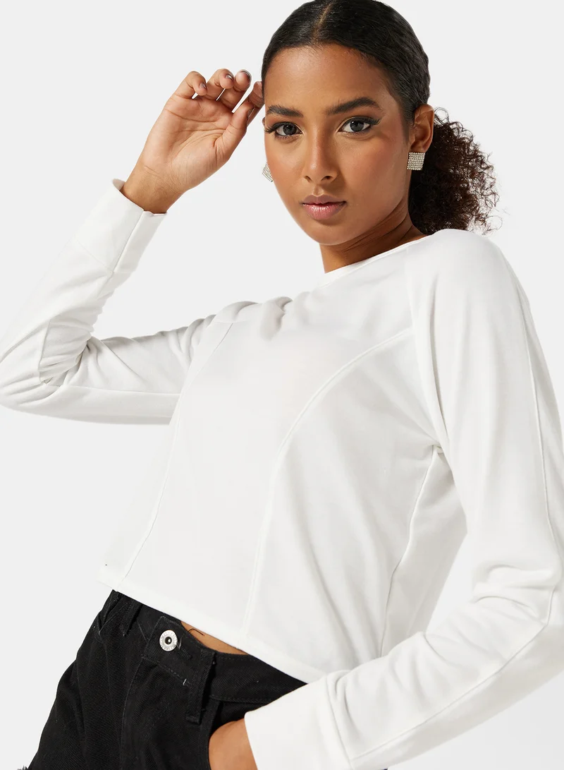 FEMME LUXE Long Sleeve T-Shirt White