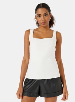 FEMME LUXE Square Neck Blouse White  - Image 1