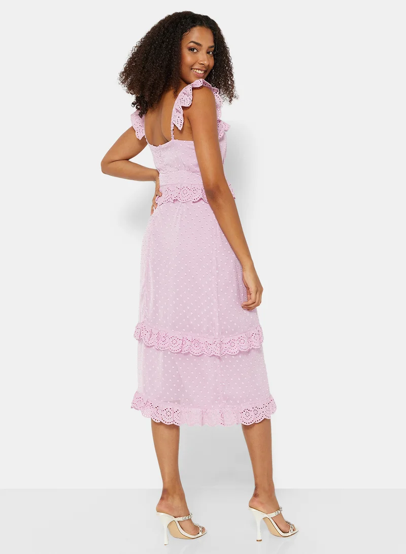 Hope & Ivy Tiered Midi Dress