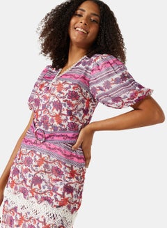 Hope & Ivy Floral Print Belted Maxi Dress Multicolour  - Image 3