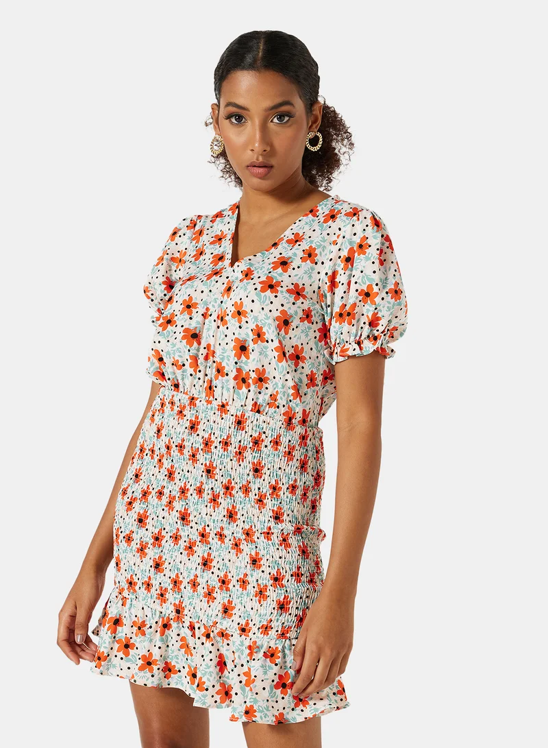 Chi-Chi London Ruffled Hem Floral Dress