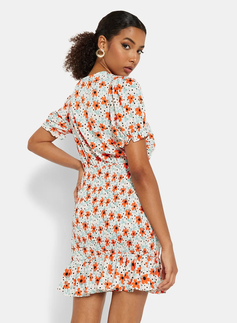 Chi-Chi London Ruffled Hem Floral Dress