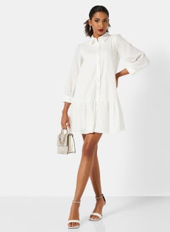 Schiffli Shirt Dress White - v1668168527/N48036058V_4