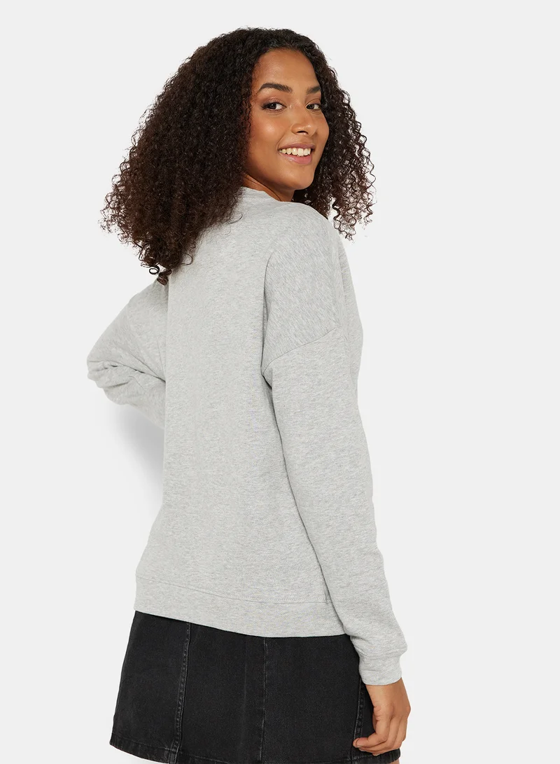 I.Scenery Graphic Sweatshirt Grey