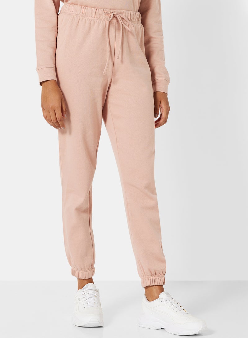 Elasticated Sweatpants Misty Rose