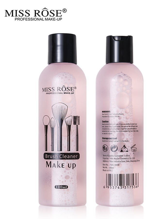 Miss Rose - Makeup Up Brush Cleaner Solution 180ml Clear - Image 1