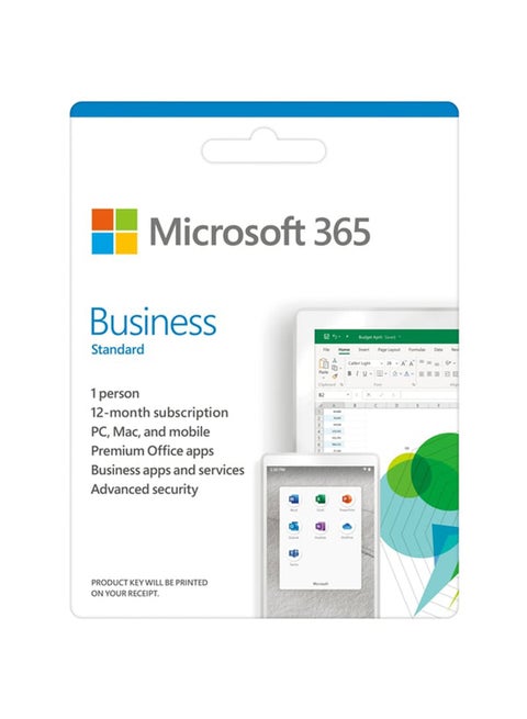365 Business Standard 1 User, 1 PC or Mac Product Key License (5 PC/Mac+ 5 Tablets + 5 Mobile Devices For 1 Person) Grey