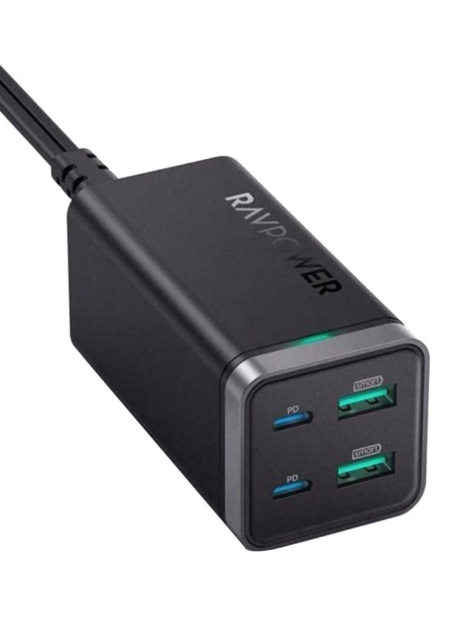 RAVPOWER 65.0 mAh Power Banks 65 W 4 Outlets For Charging Black  - Image 1