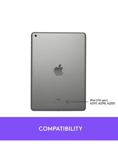 حافظة رفيعة قابلة للطي لجهاز Apple iPad (الجيل السابع والثامن والتاسع) مقاس 10.2 بوصة، حافظة لوحة مفاتيح مع لوحة مفاتيح لاسلكية مدمجة ولوحة مفاتيح باللغة الإنجليزية والعربية - v1668181740/N39444096A_8