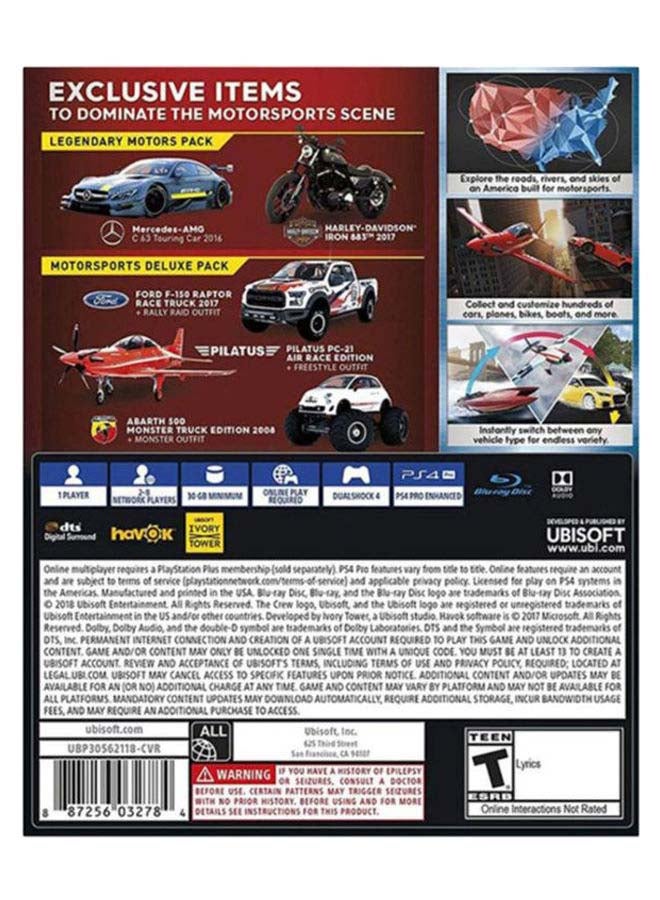 أوبيسوفت لعبة الفيديو 'The Crew 2' - سباق - بلاي ستيشن 4 (PS4)  - Image 2