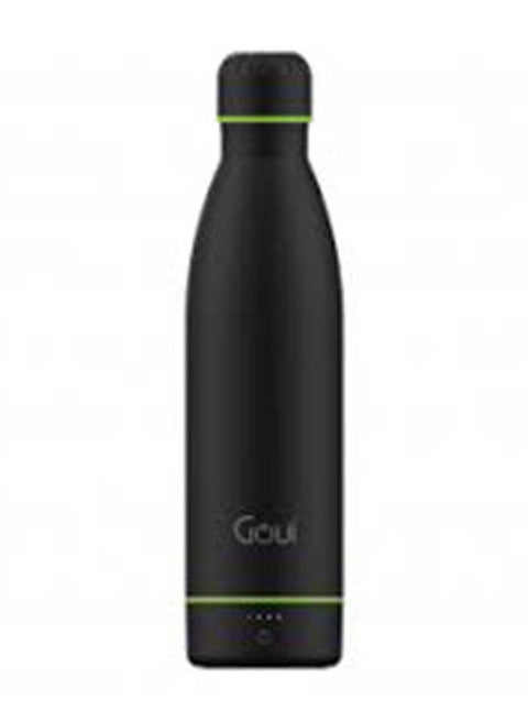 Loch - Bottle Double Insulated 18/8 Stainless Steel Bottle with Built-in 6000mAh Power Bank & 5W Wireless Charger – Hot & Cold Thermal Insulation for 12H Hot & 24H Cold Drinks - Black Black