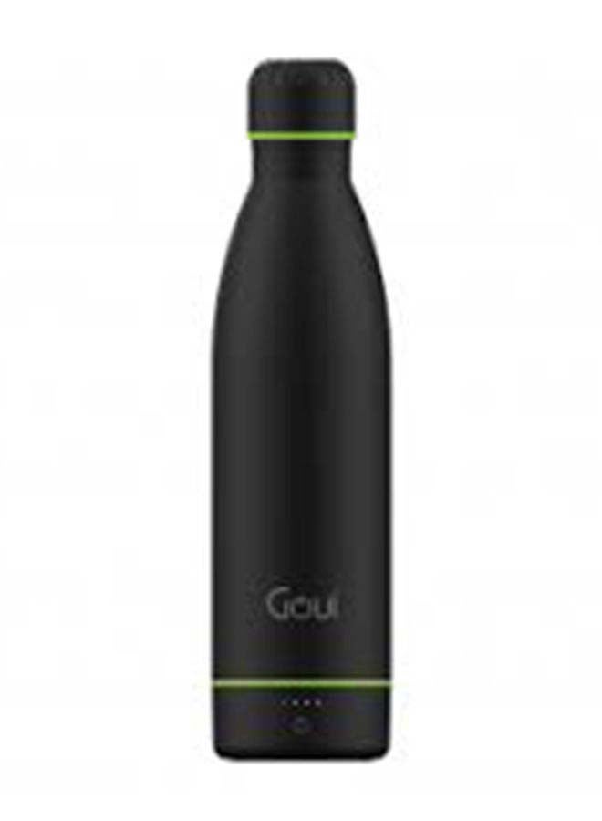 Goui - Loch - Bottle Double Insulated 18/8 Stainless Steel Bottle with Built-in 6000mAh Power Bank & 5W Wireless Charger – Hot & Cold Thermal Insulation for 12H Hot & 24H Cold Drinks - Black - Image 1