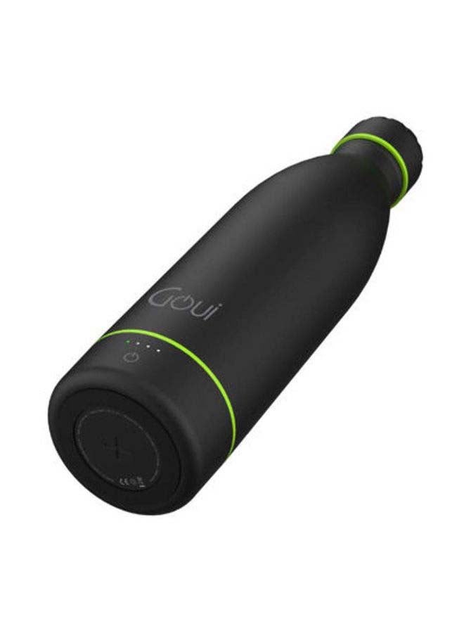 Goui - Loch - Bottle Double Insulated 18/8 Stainless Steel Bottle with Built-in 6000mAh Power Bank & 5W Wireless Charger – Hot & Cold Thermal Insulation for 12H Hot & 24H Cold Drinks - Black - Image 1