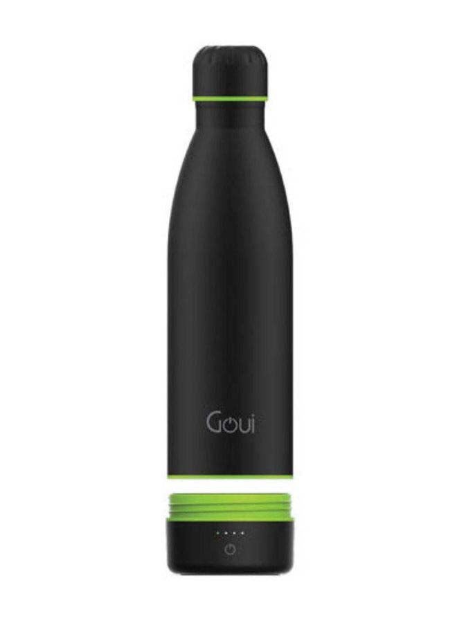 Goui - Loch - Bottle Double Insulated 18/8 Stainless Steel Bottle with Built-in 6000mAh Power Bank & 5W Wireless Charger – Hot & Cold Thermal Insulation for 12H Hot & 24H Cold Drinks - Black - Image 1