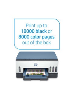 Smart Tank 725 All-In-One Duplex Wifi High Capacity Inktank Multi-Function WiFi Color Ink Tank Printer (Borderless Printing) For Print/Copy/Scan with ADF & FAX (Up To 12000 Black, 8000 Colour Pages Of Ink In Box) White/Blue - v1668181772/N51897286A_2