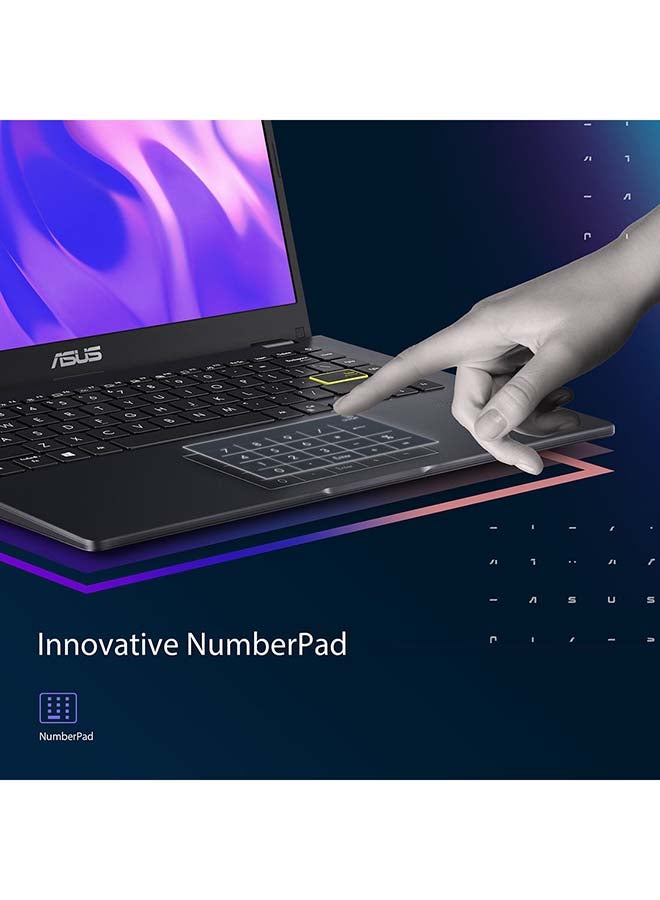 ASUS - E410 Laptop With 14-Inch FHD Display, Intel Celeron N4020 Processor / 4GB DDR4 RAM / 128GB SSD / Integrated Intel UHD Graphics 600 / Windows 11+356 Home / With Number Pad / English/Arabic Peacock Blue - Image 1