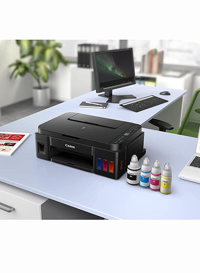 Canon - PIXMA G3411 All-In-One Inkjet Printer, With Refillable Ink Tanks, A4, Print, Copy & Scan, Wi-Fi & Cloud Connectivity Black - Image 1