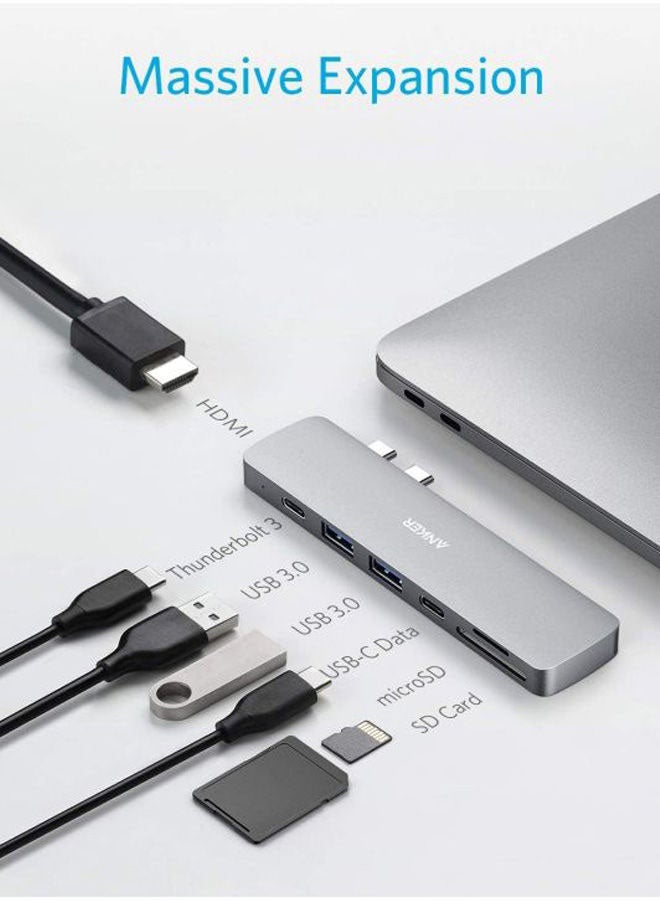 Anker - 7-Port USB Hub Grey - Image 1