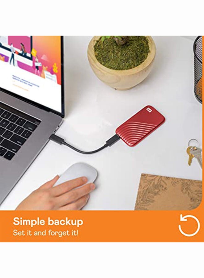 WD - 2 TB My Passport SSD, Read Speed up to 1050MB/s  and Write Speed 1000MB/s, USB 3.2 Gen 2 , WDBAGF0020BRD-WESN 2 TB - Image 1