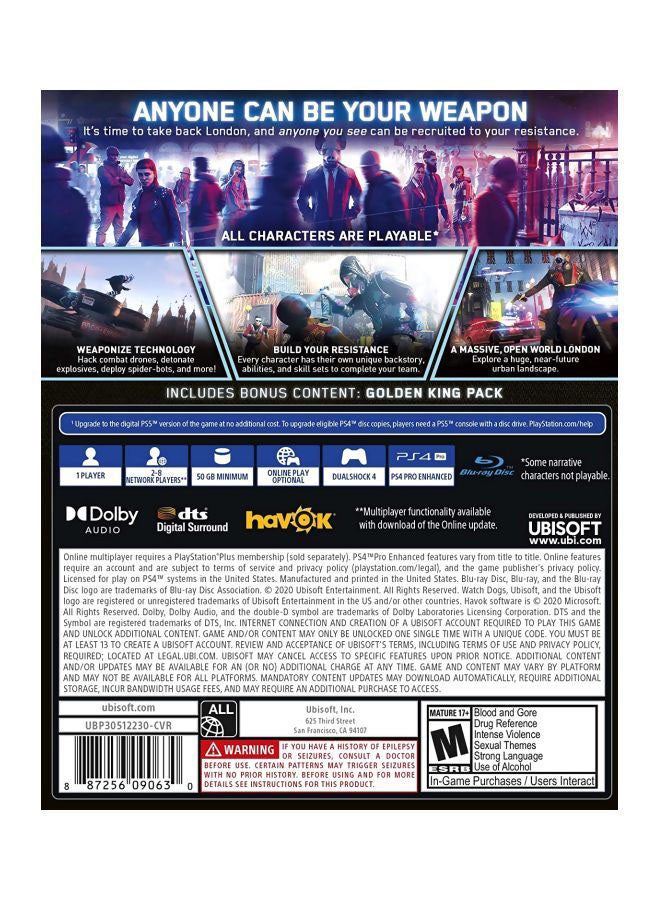 أوبيسوفت - لعبة "Watch Dogs Legion" - إنجليزي/عربي - (إصدار السعودية) - adventure - playstation_4_ps4 - Image 1
