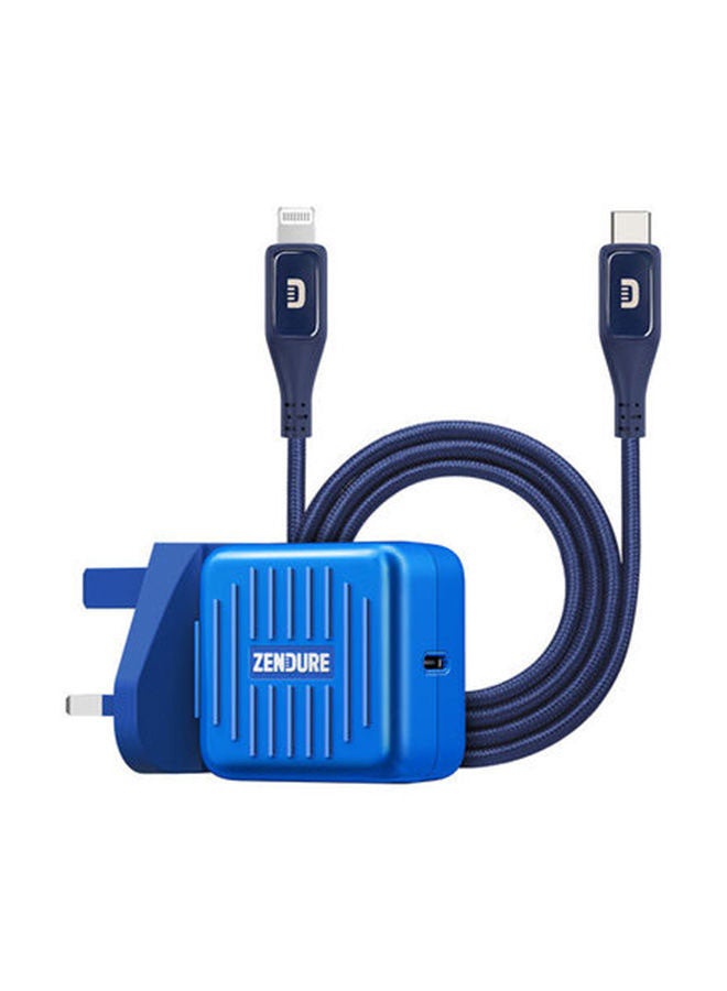 ZENDURE - Super Cord C To L Quick Charge Set blue - Image 1