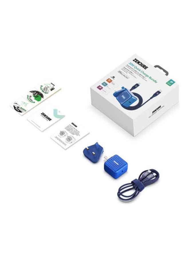 ZENDURE - Super Cord C To L Quick Charge Set blue - Image 1